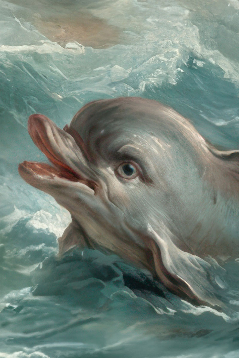 Detailansicht eines Delphins