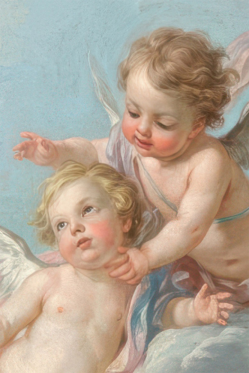 Detailansicht zweier Putten