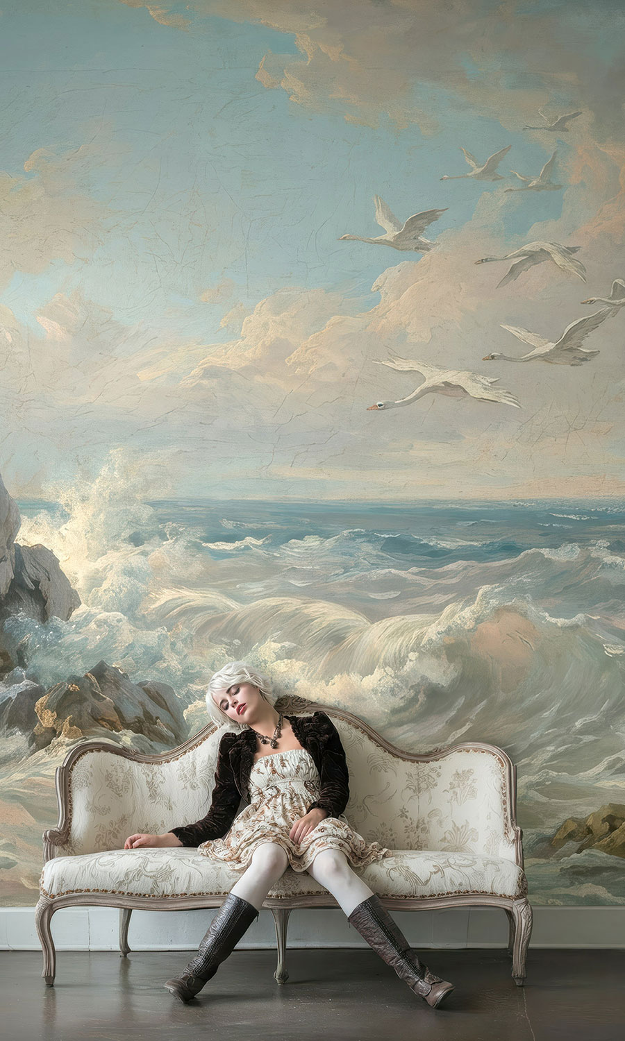 Fototapete mit Schwänen