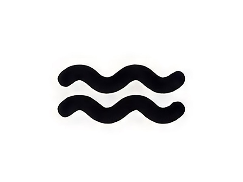Tapetensymbol mit zwei Wellenlinien